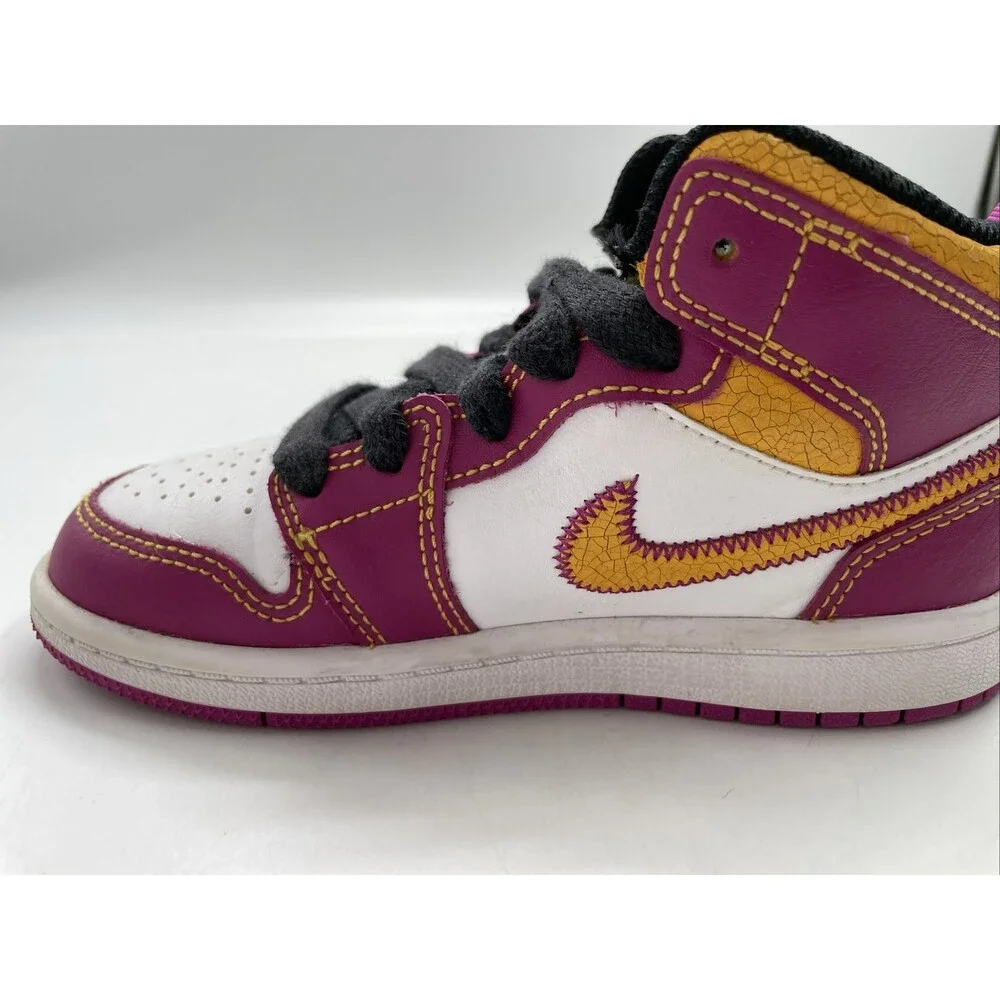 Nike Air Jordan 1 Mid PS Dia de Muertos DC0499-100 White Cactus Flower Gold 11C